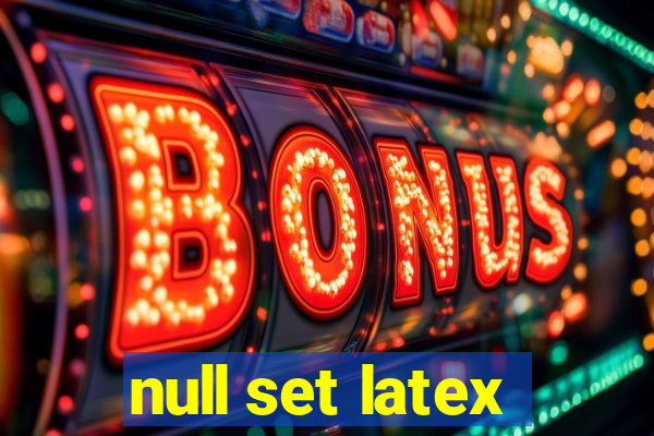 null set latex